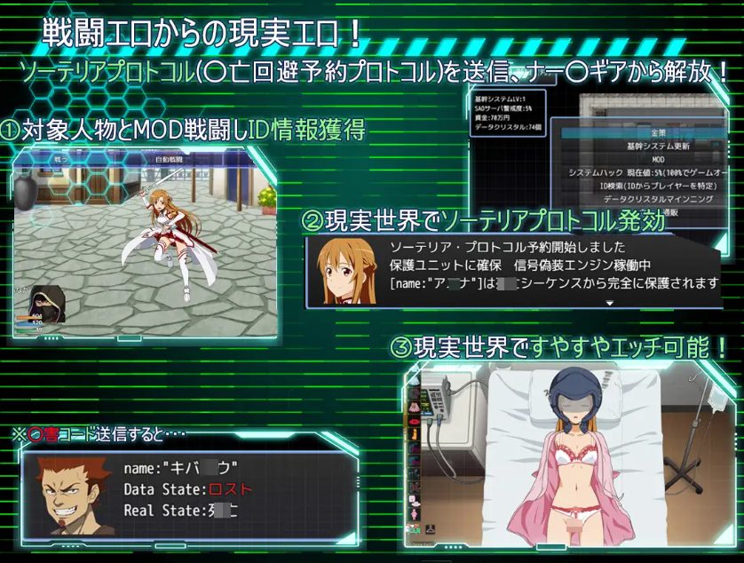 【PC/AI汉化/战斗/HRPG游戏/740M】 SAO:幽灵协议(SA●: Ghost Protocol) AI汉化版+全回想存档+战斗HRPG游戏+740M